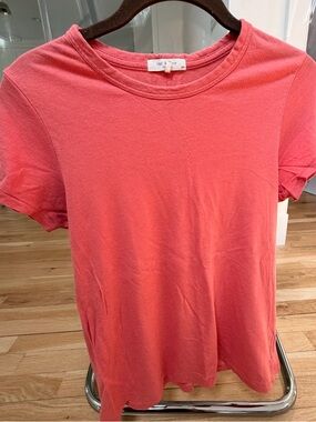 rag & bone Coral Pink Short Sleeve Crew Tee